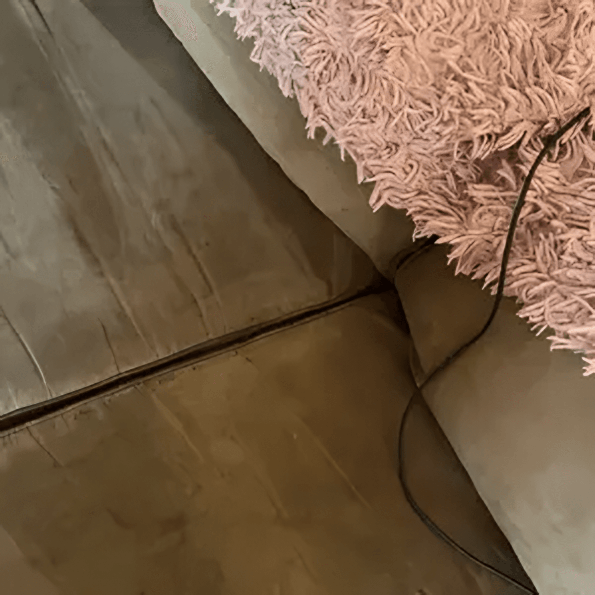 Customer photo: fur strip on a couch