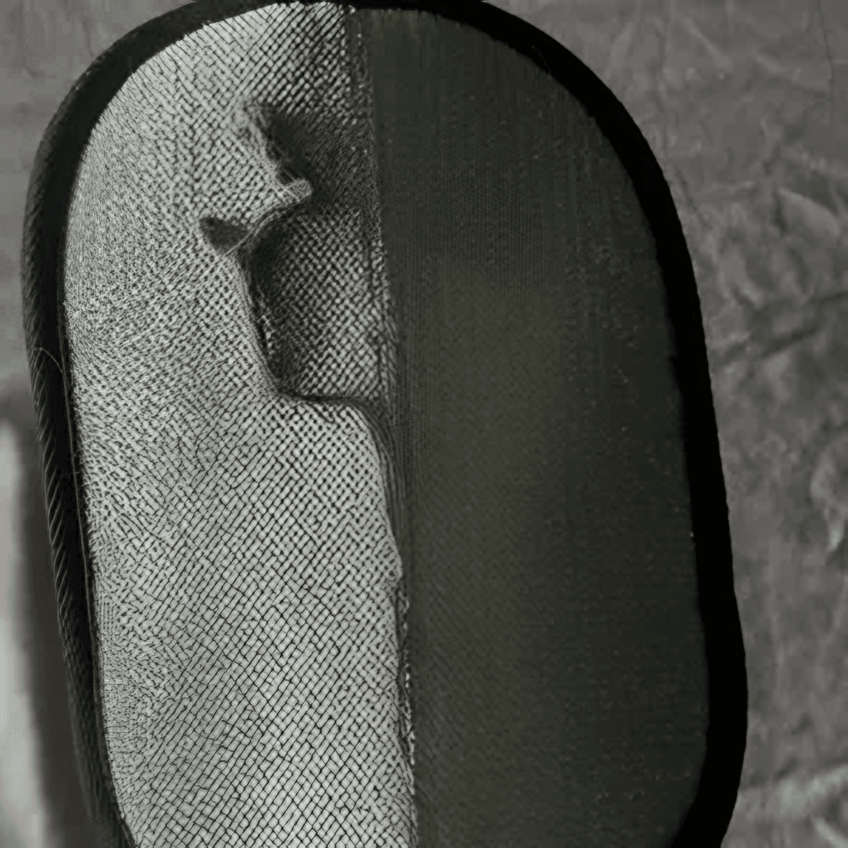 Customer photo: hair strip on the glove